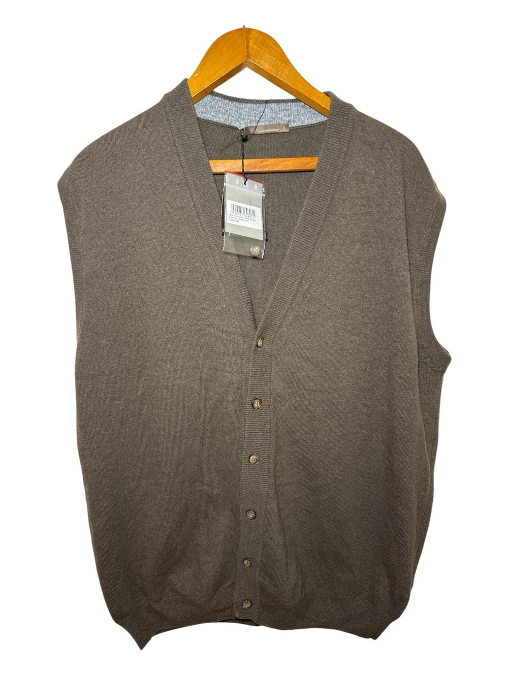 NEW! Camicissima Cashmere Blend Sweater Vest Cardigan Button Front Made in Italy